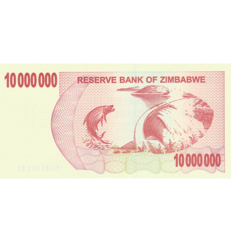 Zimbabwe $10,000,000 2008 Pick 55a